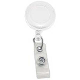 BRADY PEOPLE ID, ROUND BADGE ID REEL, SOLID COLOR, STRAP AND SLIDE CLIP, PACK OF 25